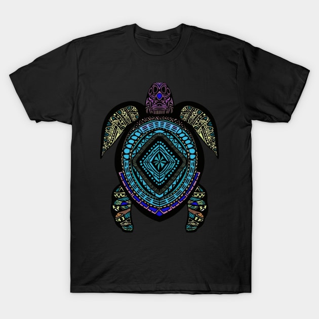 Boho Sea Turtle Mandala Art - Unique and Colorful Design T-Shirt by TeeTrendz